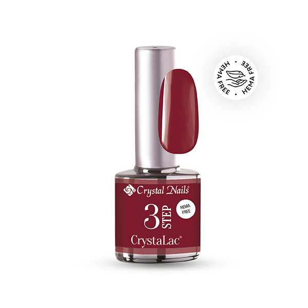 Crystal Nails 3STEP CrystaLac vörös színű gél lakk.