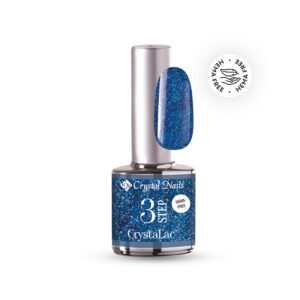 Kék glitter gél-lakk, HEMA FREE, Crystal Nails márkájú.