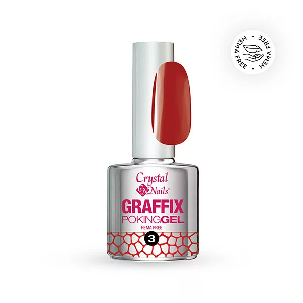 5996487117001 crystal nails graffix poking gel 03 red 4ml