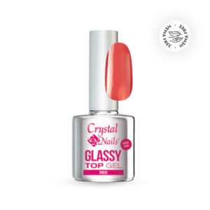 5996487117407 crystal nails glassy top gel red 4ml