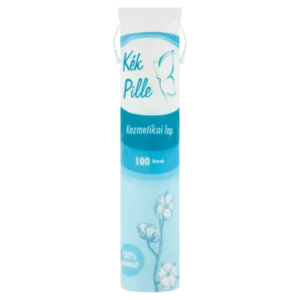 Kék Pille kozmetikai lap, 100 darab, 100% pamut.