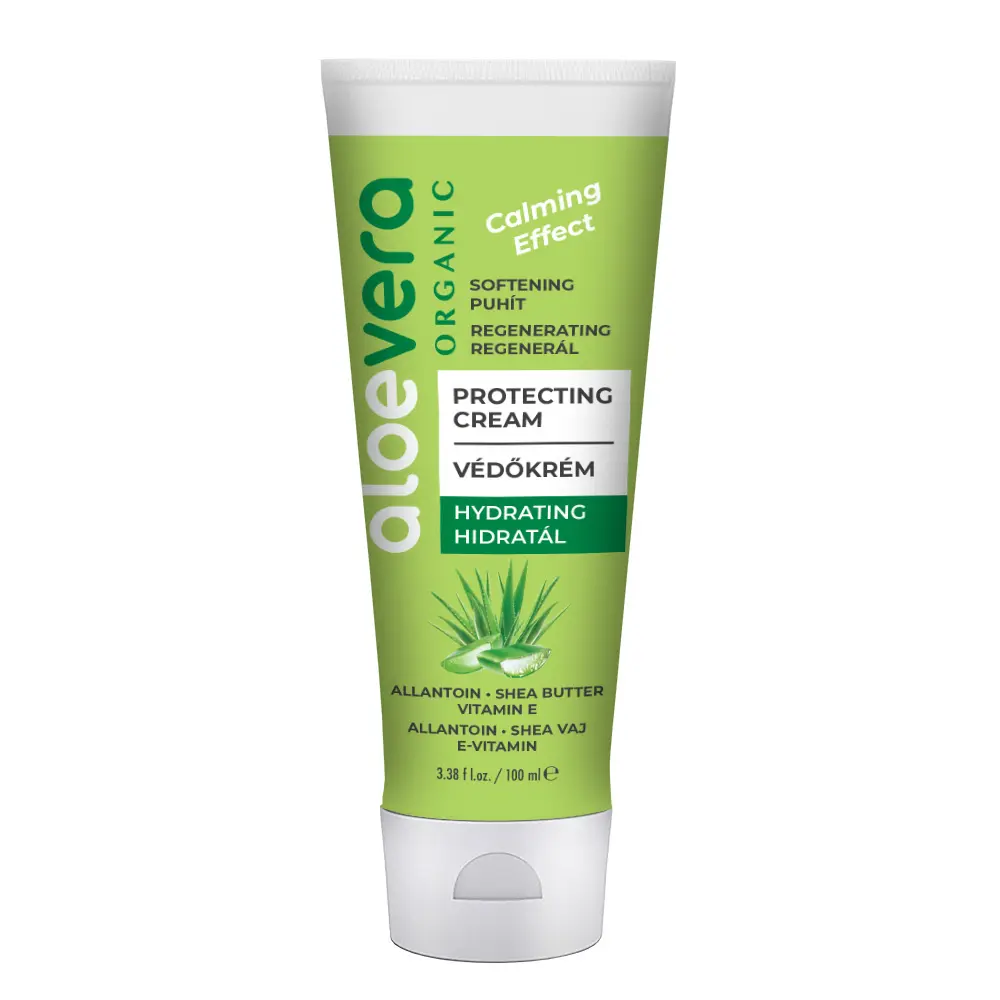 Organikus aloevera védőkrém hidratáló és nyugtató hatású.