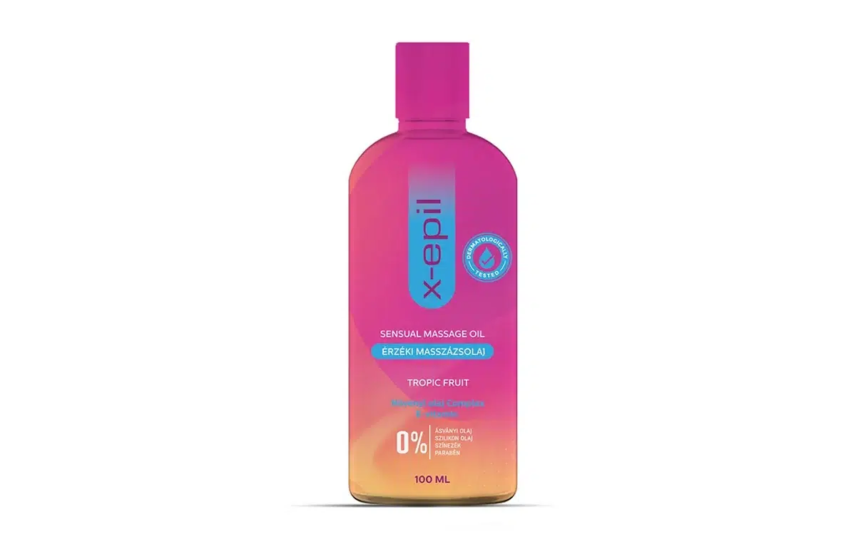 X-epil érzéki masszázsolaj tropikus gyümölcs illatban 100 ml.