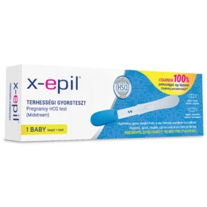 X-epil terhességi gyorsteszt csomagolás.