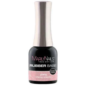 MarilyNails Rubber Base gél, Mademoiselle szín, hema mentes.