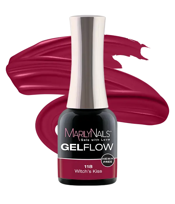 MarilyNails GelFlow 118 Witch's Kiss, hema mentes gél-lakk.