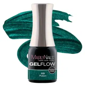 MarilyNails GelFlow 03 Potion zöld fényes gél-lakk.