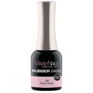 MarilyNails Rubber Base 37 Baby Blush, hema mentes gél alapanyag.