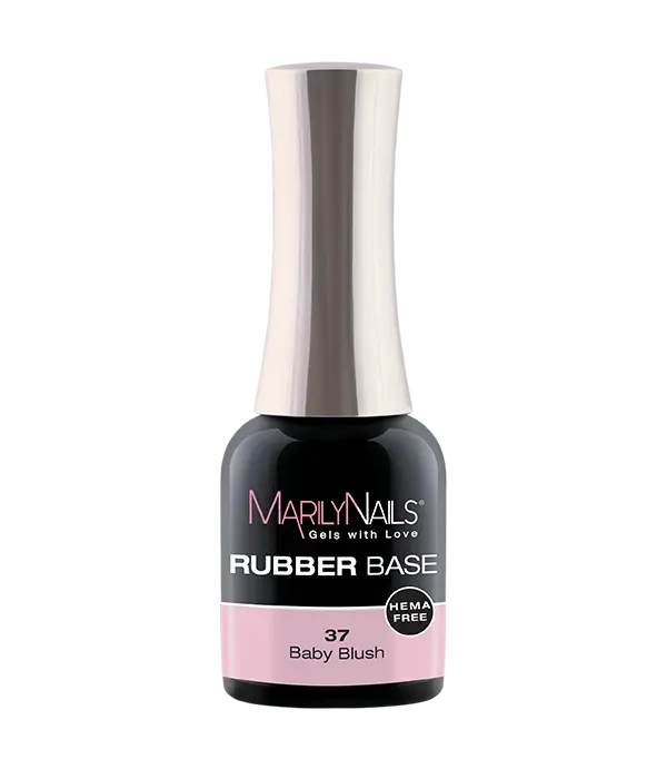 MarilyNails Rubber Base 37 Baby Blush, hema mentes gél alapanyag.