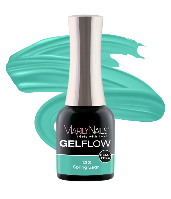 MarilyNails GelFlow 123 Spring Sage színes gél-lakk.