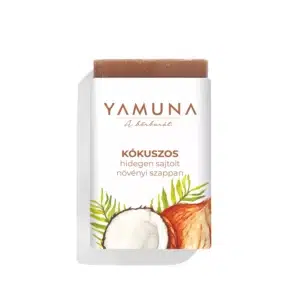 Yamuna kókuszos növényi szappan csomagolás.