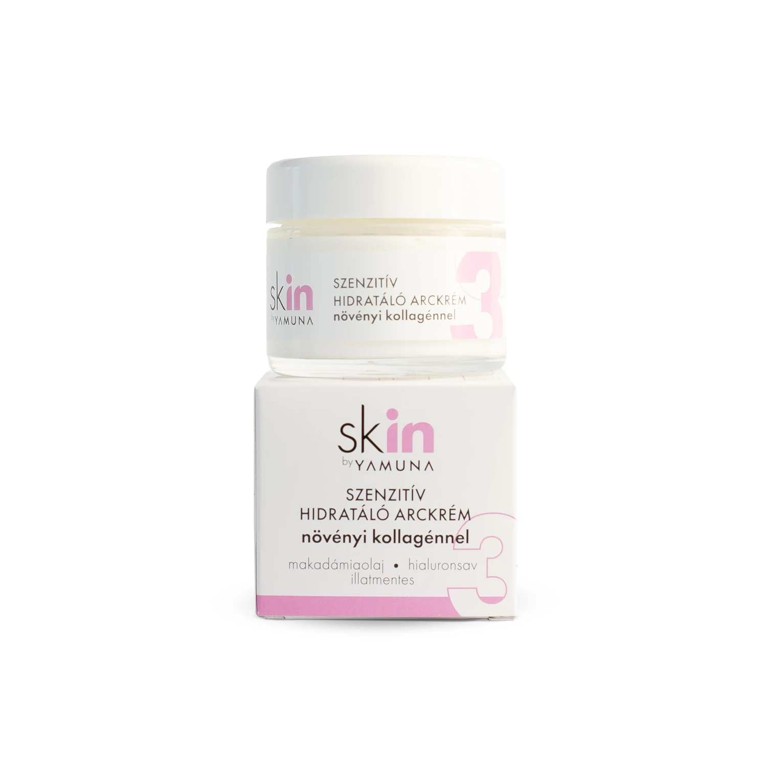 Skin by Yamuna szenzitív hidratáló arckrém növényi kollagénnel.