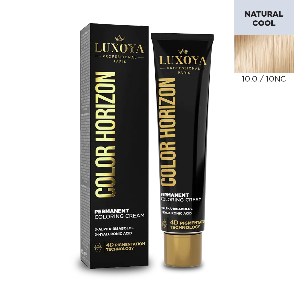 Luxoya Color Horizon hajfesték 10.0 / 10NC természetes hideg árnyalat.