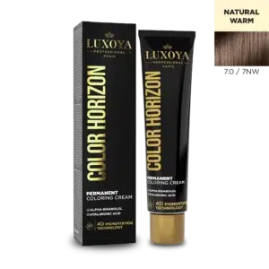 Luxoya Color Horizon hajfesték 7.0 Natural Warm, 4D pigmentációs technológia.