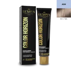 Luxoya Color Horizon hajfesték ash színben, 9.1/9A, 4D pigmentációs technológiával.