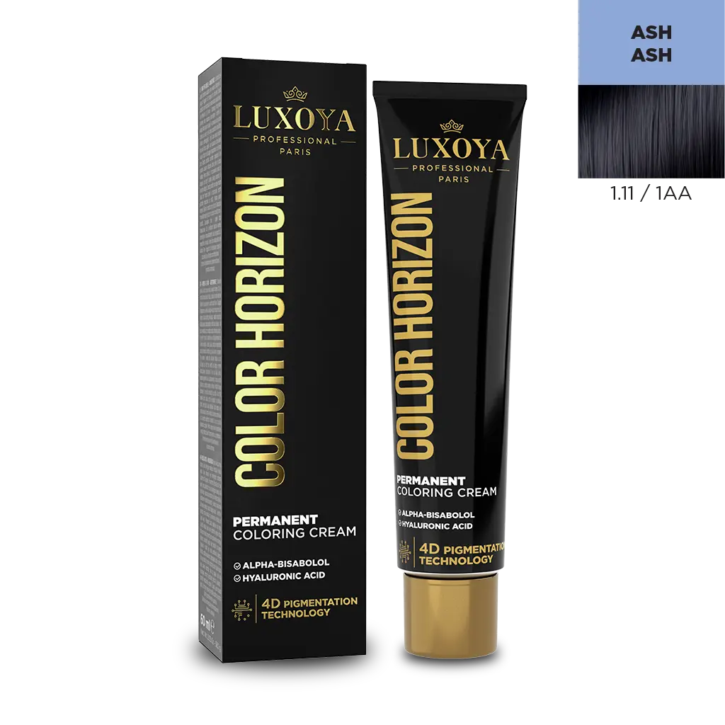 Luxoya Color Horizon árnyalat 1.11 Ash, hajszínező krém.