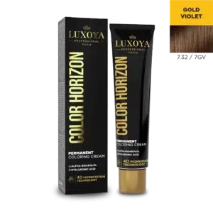 Luxoya Color Horizon arany lila hajfesték, 7.32 / 7GV, hajfestési krém.