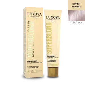 Luxoya Superblond hajfesték 11.21 szín, 4D pigmentációs technológiával.