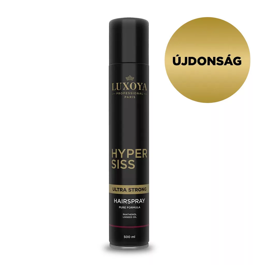 Luxoya Hyper Siss Ultra Strong hajlakk, 500 ml, újdonság.