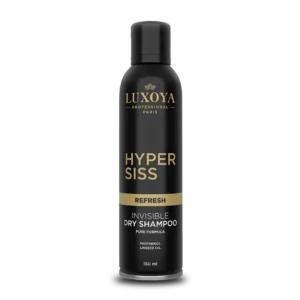 Luxoya Hyper Siss Invisible Dry Shampoo száraz sampon, 150 ml, frissítő formula.