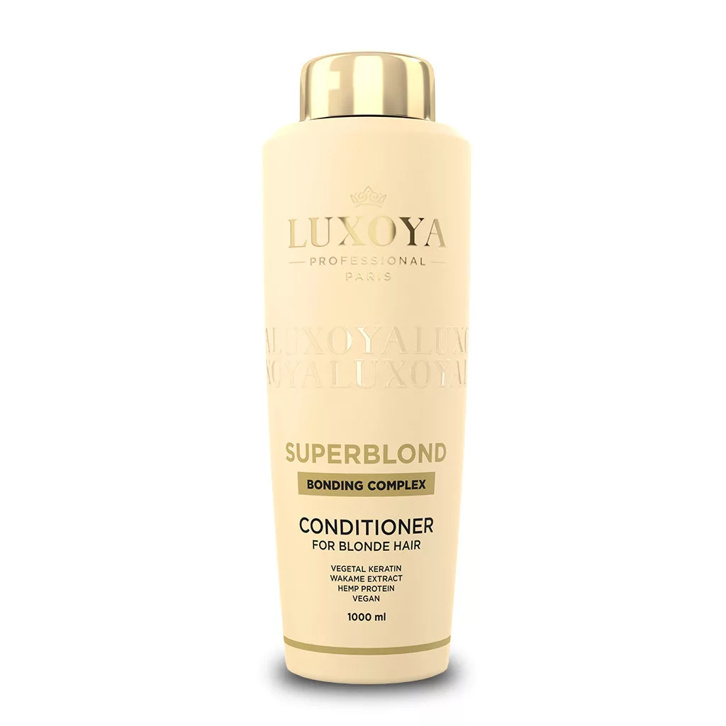 Luxoya Superblond hajkondicionáló, 1000 ml, szőkített hajra.