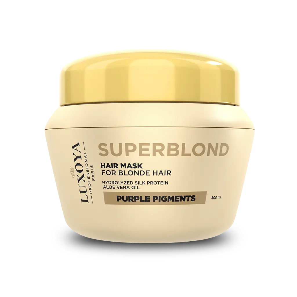 Luxoya Superblond hajmaszk szőkített hajra, 500 ml.