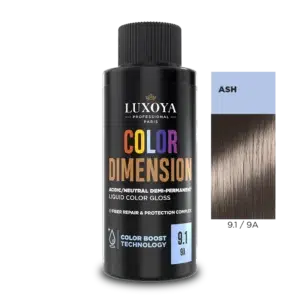 Luxoya Color Dimension 9.1 Ash színű hajfesték.