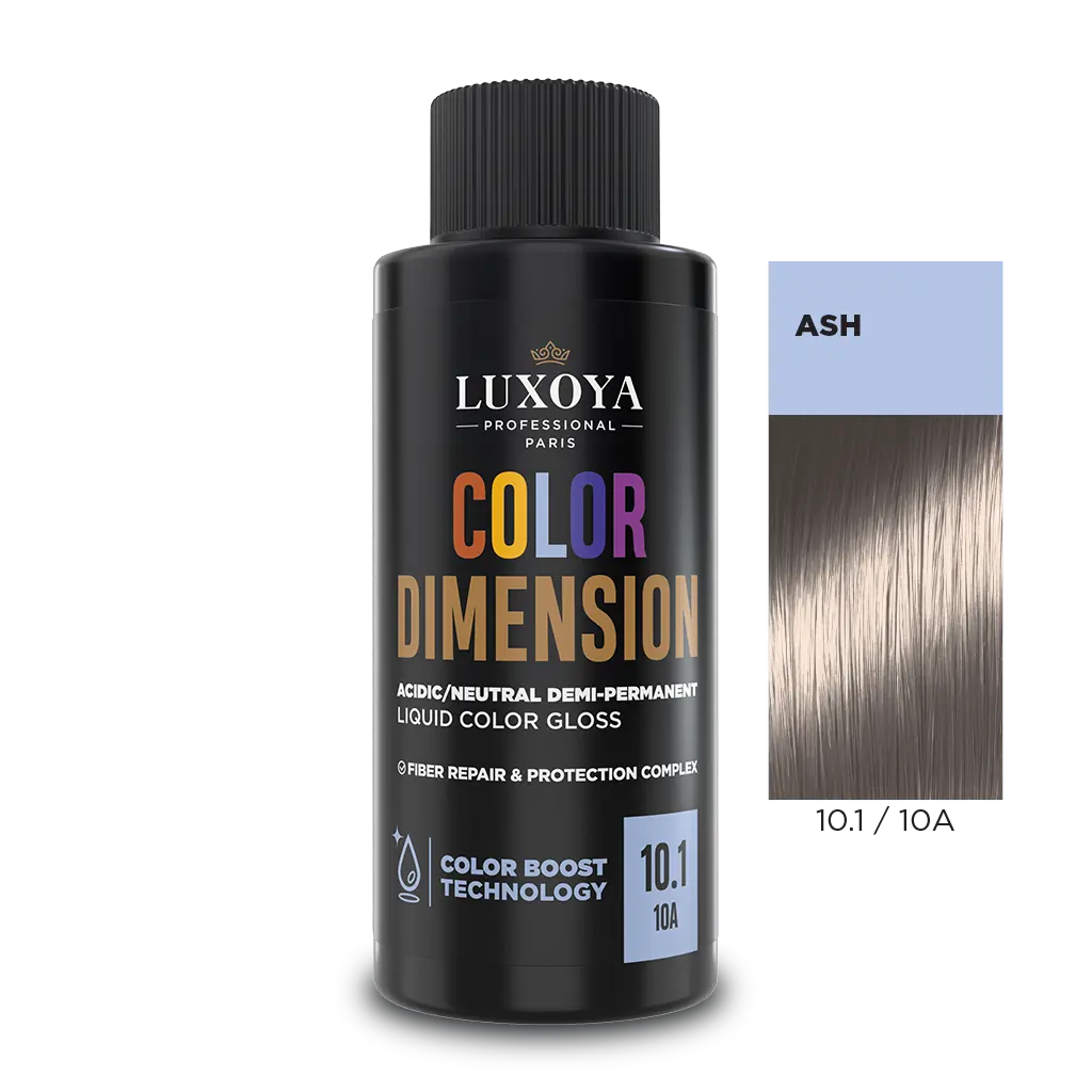 Luxoya Color Dimension 10.1 Ash hajfesték, fényes, semleges, hajszál-védő.