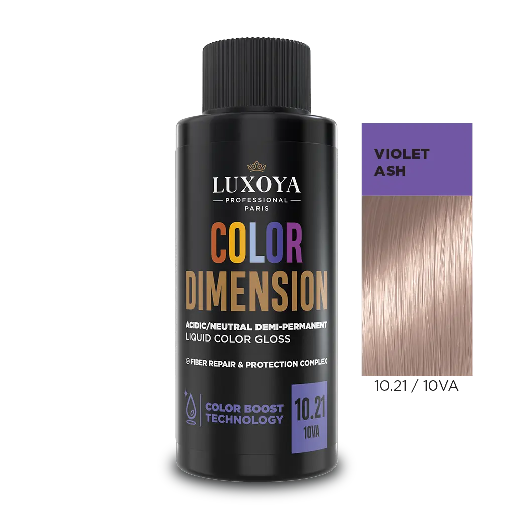 Luxoya Color Dimension 10.21/10VA Violet Ash hajfesték.