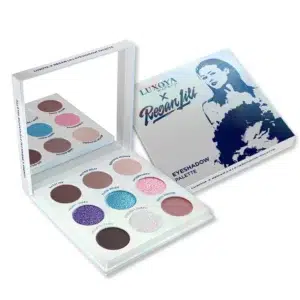 Luxoya x Regán Lili szemhéjpúder paletta, fényes és matt árnyalatokkal.