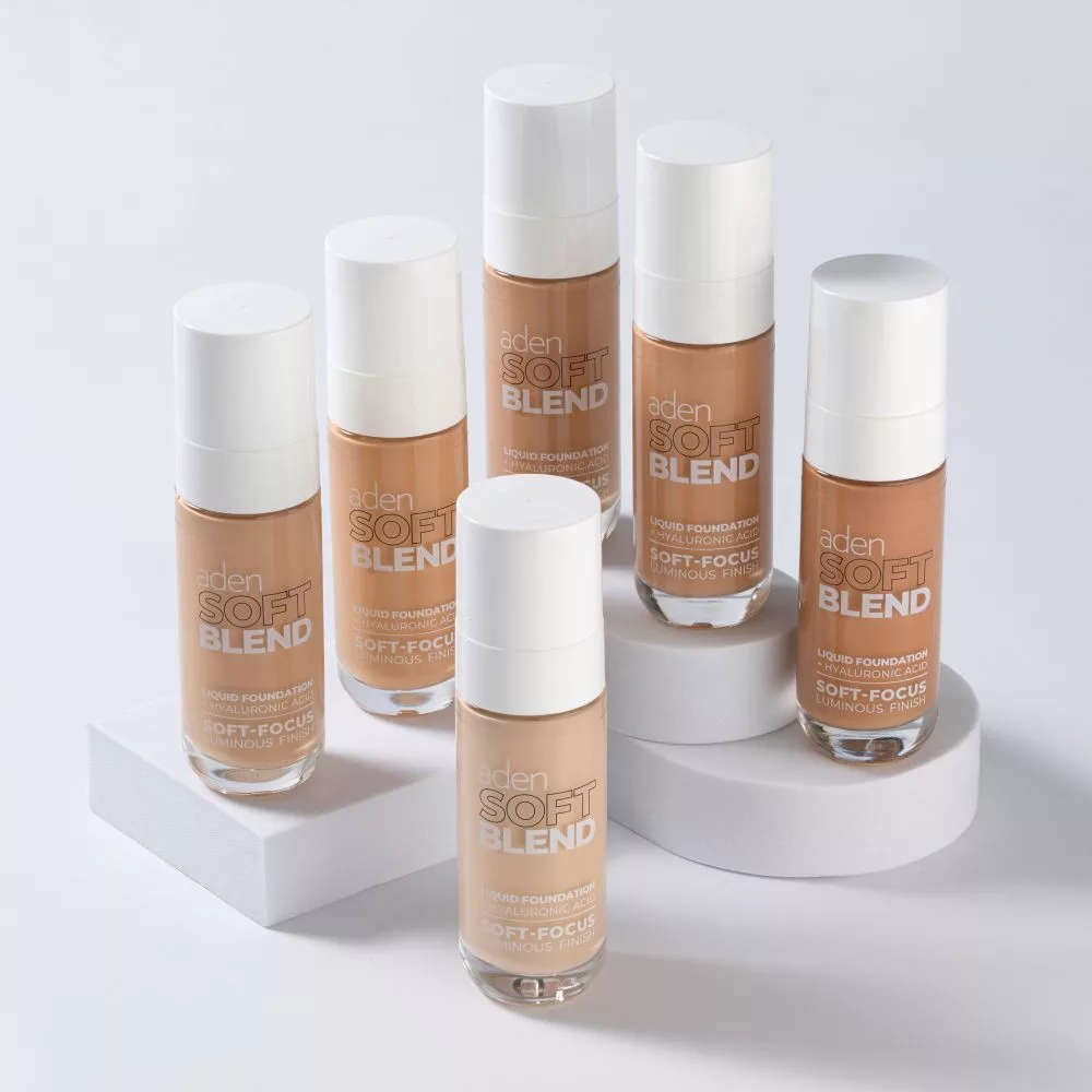 Aden SOFT BLEND arckrémszínű alapozók különböző árnyalatokban.