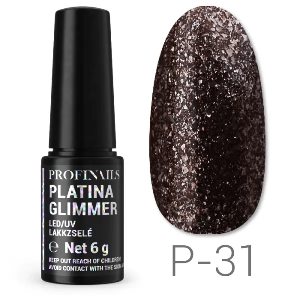 Profinitails Platina Glimmer P-31 gél lakk, 6g.