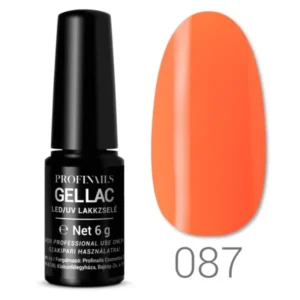 Profinaile Gellak 087 narancssárga színű, LED/UV lakkzselé.