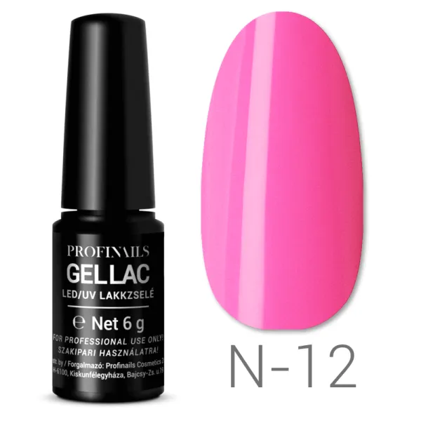 Profinaills Gellac LED/UV lakk N-12 rózsaszín színváltozat.