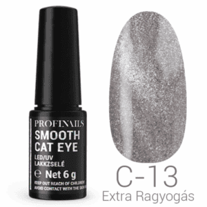 PROFINAILS C-13 Extra Ragyogás színes gél-lakk, fényes ezüst árnyalat.