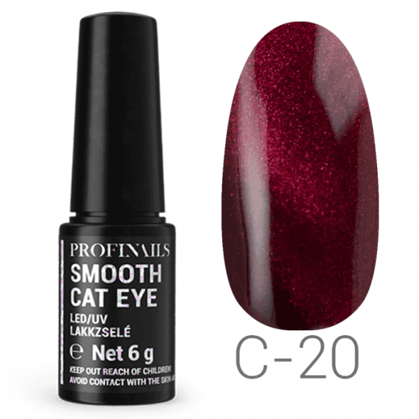Profinaills Smooth Cat Eye C-20 vörös gél lakk.